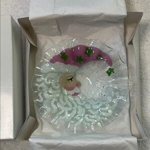 Santa Claus Decorative Glass Bowl